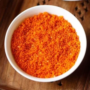 Authentic Maharashtrian Garlic Coconut Chutney served as a side with Jowar Bhakri.